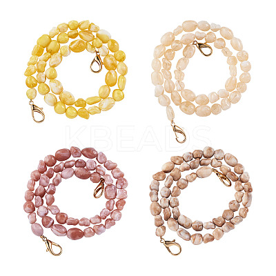 4Pcs 4 Colors Acrylic Beads Bag Strap FIND-GN0001-06-1