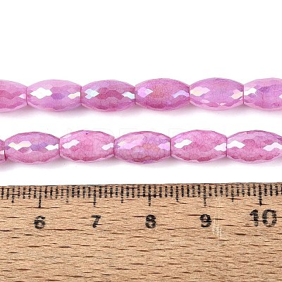 Anti-Tarnish Electroplate Glass Beads Strands EGLA-Q130-02A-11-1