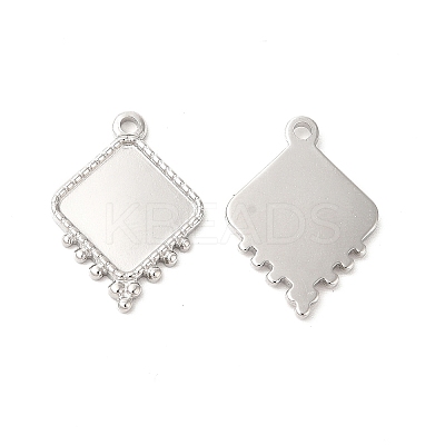Non-Tarnish 304 Stainless Steel Pendant Cabochon Settings STAS-L268-042P-1