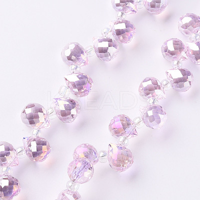 Transparent Glass Beads Strands X-GLAA-T006-14G-1
