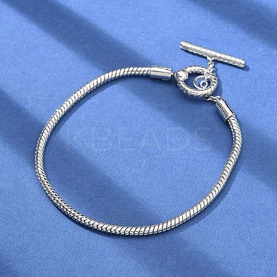 Brass Snake Chain Bracelets for Men Women BJEW-G736-05P-1