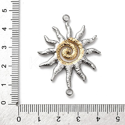 Two Tone 304 Stainless Steel Sun Connector Charms STAS-A121-03P-1