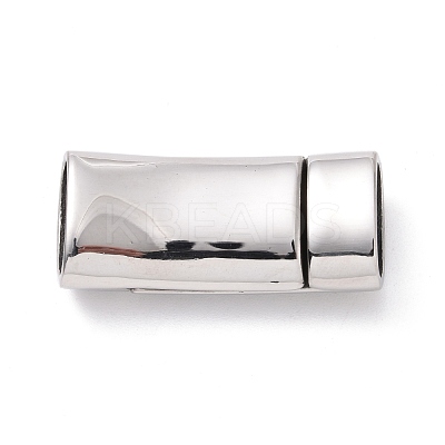 Tibetan Style 304 Stainless Steel Magnetic Clasps with Glue-in Ends STAS-G276-28AS-1