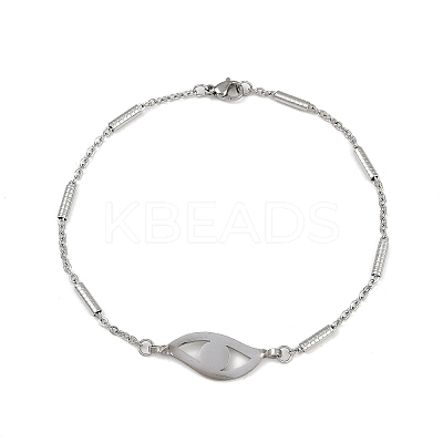 304 Stainless Steel Link Bracelets for Women BJEW-H208-01P-1