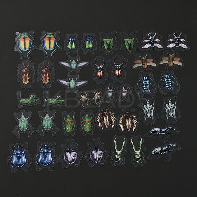 40Pcs 20 Styles PET Adhesive Waterproof Stickers Set DIY-K032-50E-1