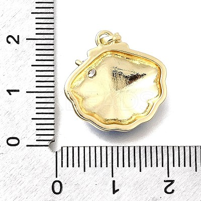 Brass Micro Pave Cubic Zirconia Pendants KK-P336-23G-02-1