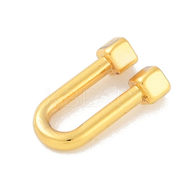 Rack Plating Brass U Shape Links Buckle for Dress Lingria Bikini Swimming Wear Accessories KK-A224-24A-G-1