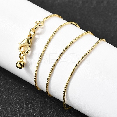 1MM Brass Wheat Chain Adjustable Slider Necklaces NJEW-M108-21G-1