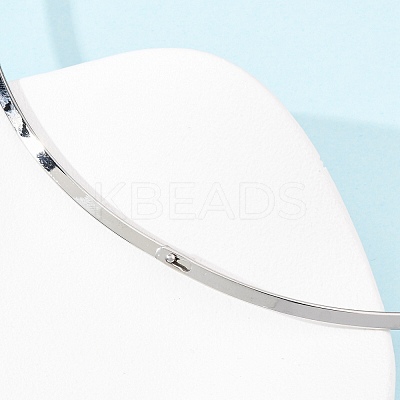 3MM 201 Stainless Steel Wire Choker Necklace NJEW-Z098-04P-1