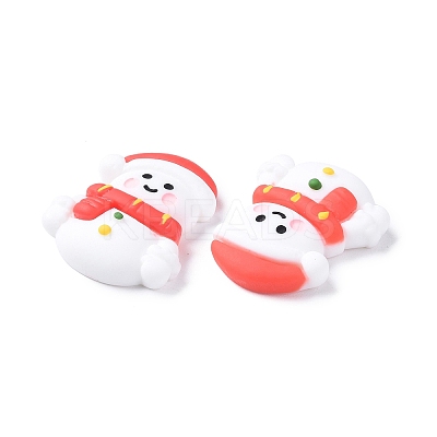Christmas Theme Opaque Resin Cabochons RESI-F042-01H-1