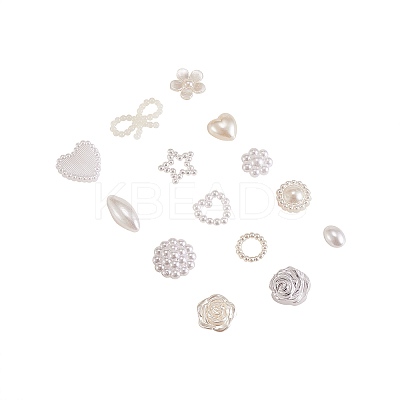 ABS Plastic Imitation Pearl Cabochons OACR-CJ0001-08-1