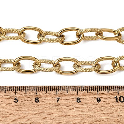 9MM 304 Stainless Steel Textured Cable Chain Necklaces for Women Men SA-CBA37BC-19G-1