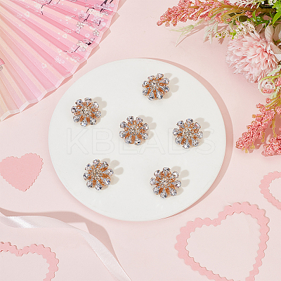 6Pcs Acrylic Rhinestone Buttons DIY-FG0004-60C-1