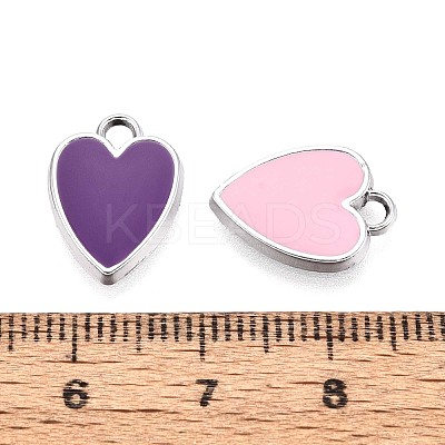 Rack Plating Alloy Enamel Pendants PALLOY-T091-17M-P-1