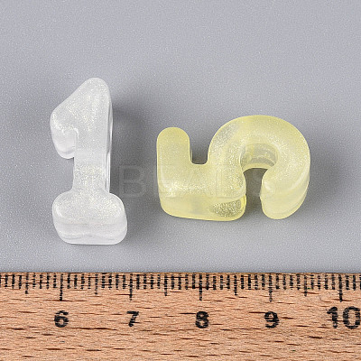 Luminous Frosted Transparent Acrylic Beads TACR-T029-21M-1