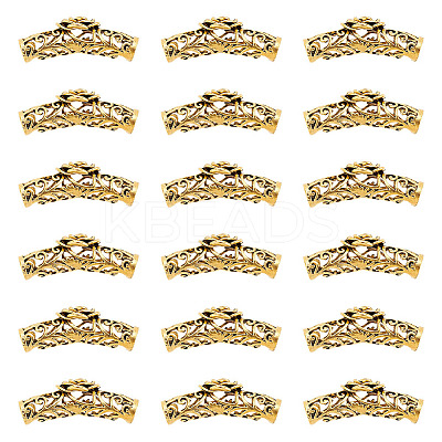 20Pcs Tibetan Style Alloy Curved Tube Beads FIND-DC0002-41-1
