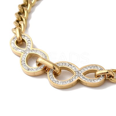 304 Stainless Steel Micro Pave Cubic Zirconia Bracelet LS-BJEW-C070-02G-1