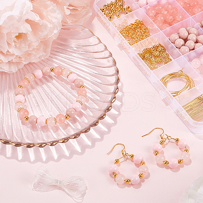 DIY Glass Beaded Bracelets & Earrings Jewelry Making Kit DIY-SP0001-20D-1