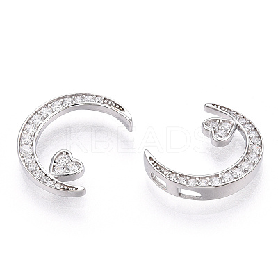 Rhodium Plated 925 Sterling Silver Micro Pave Cubic Zirconia Pendants STER-T004-35P-1