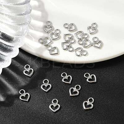 SHEGRACE Brass Heart Charms XGR0161P-100P-1