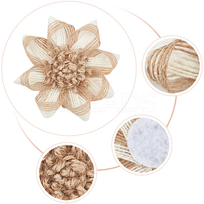 12Pcs 3 Style Braided Jute Flower Ornament Accessories DIY-GF0006-35-1