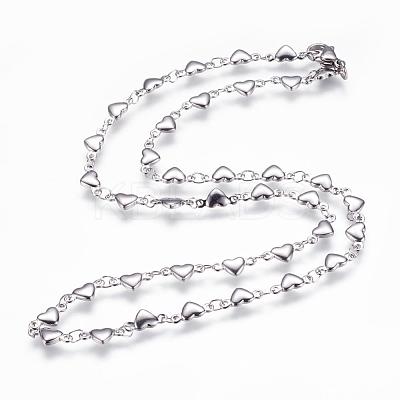 Non-Tarnish 304 Stainless Steel Chain Necklaces STAS-P164-21P-1