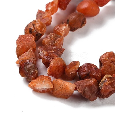Raw Rough Natural Carnelian Beads Strands G-B065-C22-1