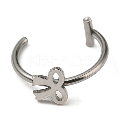 Non-Tarnish 304 Stainless Steel Eyebrow Ring AJEW-H140-03P-1