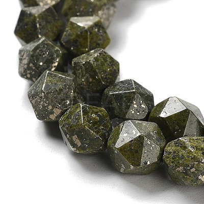 Natural Pyrite Beads Strands G-G030-A03-02-1