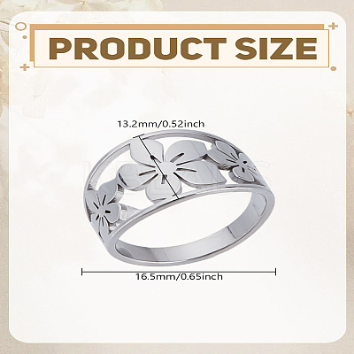 1Pc Stainless Steel Finger Rings RJEW-LP0002-30P-1