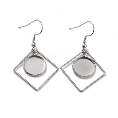 Tarnish Resistant 201 Stainless Steel Earring Hooks STAS-Z036-07P-1