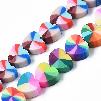 Handmade Polymer Clay Beads Strands CLAY-N008-002G-1