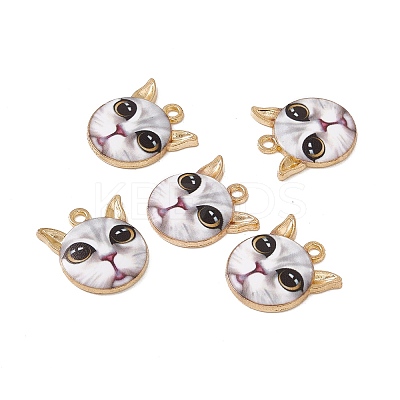 Rack Plating Alloy Enamel Pendants ENAM-K050-02D-1