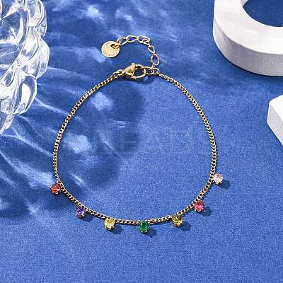 304 Stainless Steel Charm Bracelets LS-BJEW-A047-02G-1