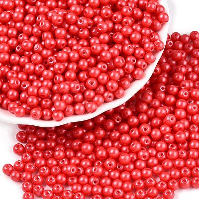 Opaque Baking Paint Glass Beads DGLA-T004-03L-1