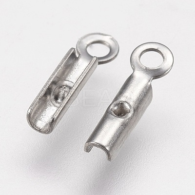 Tarnish Resistant 304 Stainless Steel Folding Crimp Ends LS-X-STAS-K166-11P-1