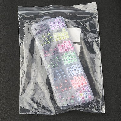 280Pcs 14 Styles Opaque White Acrylic European Beads MACR-YW0002-45-1