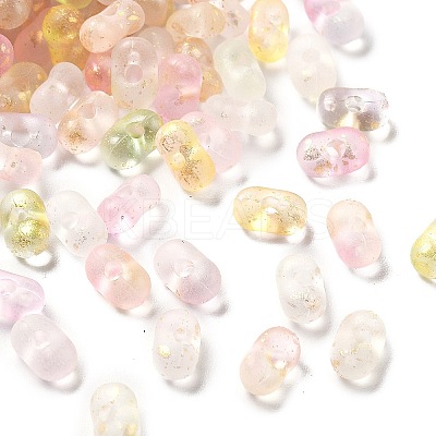 Gradient Color Transparent Frosted Acrylic Beads X1-OACR-M023-06D-1