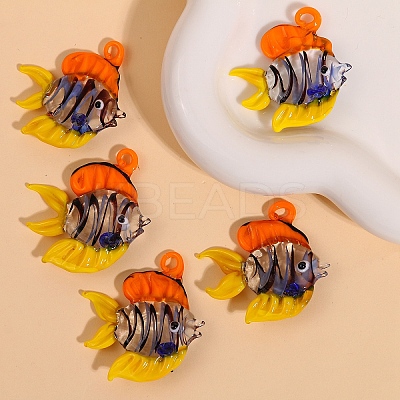 Handmade Lampwork Pendants PW-WG21647-01-1