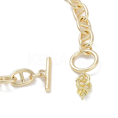 Brass Mariner Link Chain Bracelet Making KK-U020-12G-1
