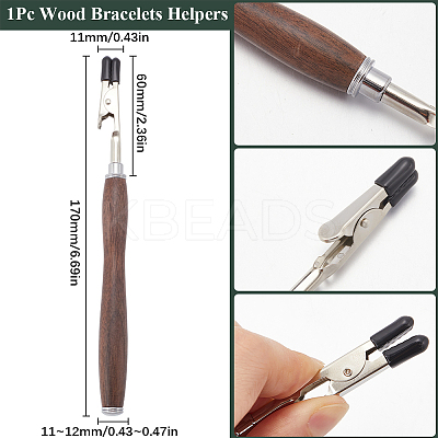 1Pc Iron and PVC and Wood Alligator Memo Clips FIND-SC0011-24-1