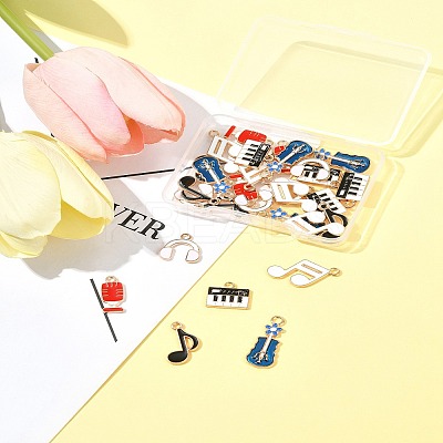 30Pcs 6 Styles Alloy Enamel Charms FIND-FS0003-99-1