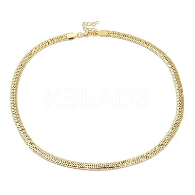 Rack Plating Brass Herringbone Chain Necklace BJEW-D058-02G-1
