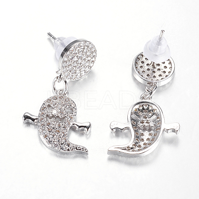 (Jewelry Parties Factory Sale)Brass Dangle Stud Earrings EJEW-K065-06P-1