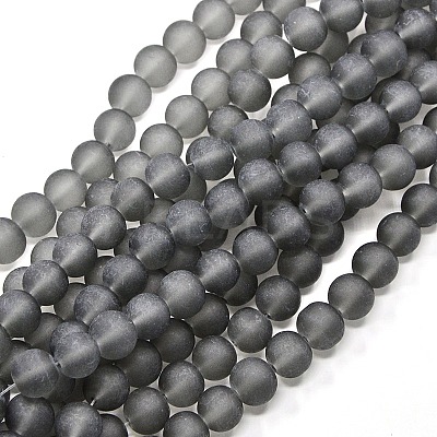Baking Paint Transparent Glass Beads Strands X-GLAA-S031-12mm-12-1
