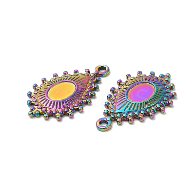 304 Stainless Steel Pendant Cabochon Settings STAS-H214-18RC-1