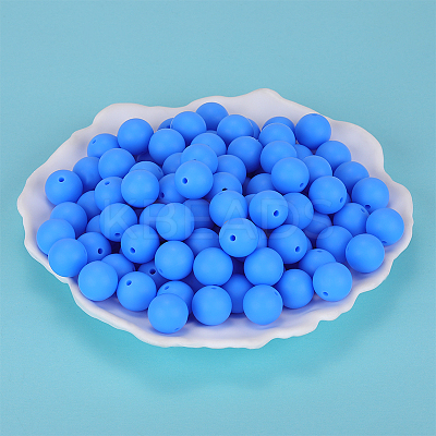 Round Silicone Focal Beads SI-JX0046A-15-1