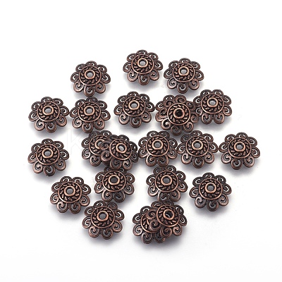 Tibetan Style Bead Caps TIBEB-00955-R-NR-1