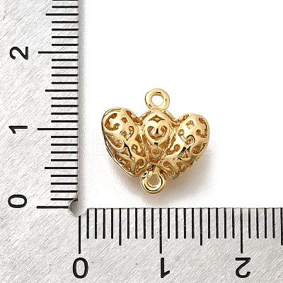 Brass Connector Charms KK-E792-13G-1