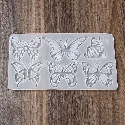 Rectangle with Butterfly Pattern DIY Pendant Silicone Molds X1-DIY-G114-04-1